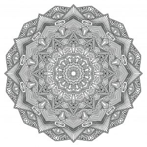 Mandala angular com vários níveis