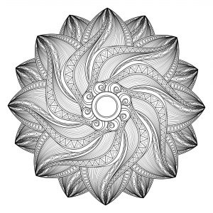Mandala em movimento ultra-complexa (Mandalas de Nível de Dificuldade : Muito difícil)