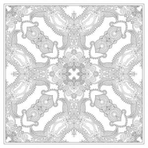 Mandala quadrada com zonas muito pequenas (Mandalas de Nível de Dificuldade : Muito difícil)