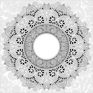 Mandala fina e pormenorizada (Mandalas de Nível de Dificuldade : Muito difícil)