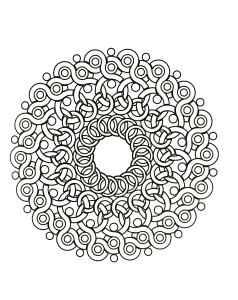 Formas de mandala que fazem lembrar silvas (Mandalas de Nível de Dificuldade : Muito difícil)