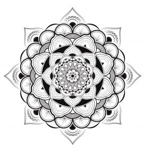 Mandala harmoniosa exclusiva (Mandalas de Nível de Dificuldade : Muito difícil)