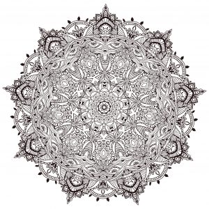Mandala ultra-detalhada (Mandalas de Nível de Dificuldade : Muito difícil)