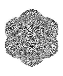 Mandala ultra-detalhada e fina (Mandalas de Nível de Dificuldade : Muito difícil)