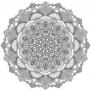 Mandala deixa complexo (Mandalas de Nível de Dificuldade : Muito difícil)