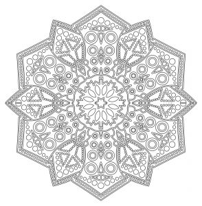 Mandala de renda complexa (Mandalas de Nível de Dificuldade : Muito difícil)