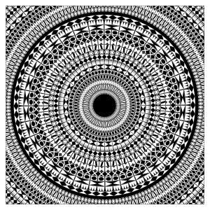 Uma mandala hipnotizante (Mandalas de Nível de Dificuldade : Muito difícil)