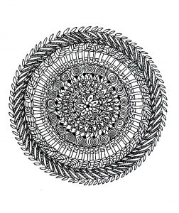 Colorir mandalas complexas (Mandalas de Nível de Dificuldade : Muito difícil)