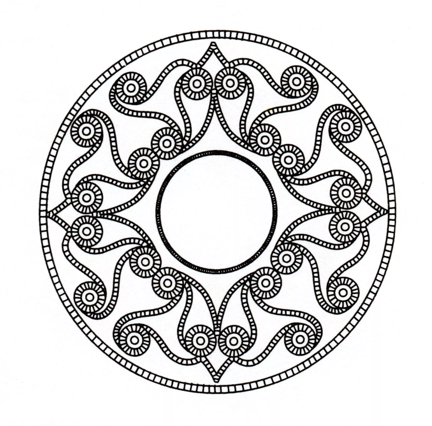 Mandala celta simples (Mandalas de Nível de Dificuldade : Normal)