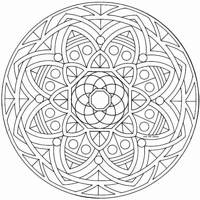 Mandala-a-colorier-gratuit-a-imprimer (6) (Mandalas de Nível de Dificuldade : Normal)