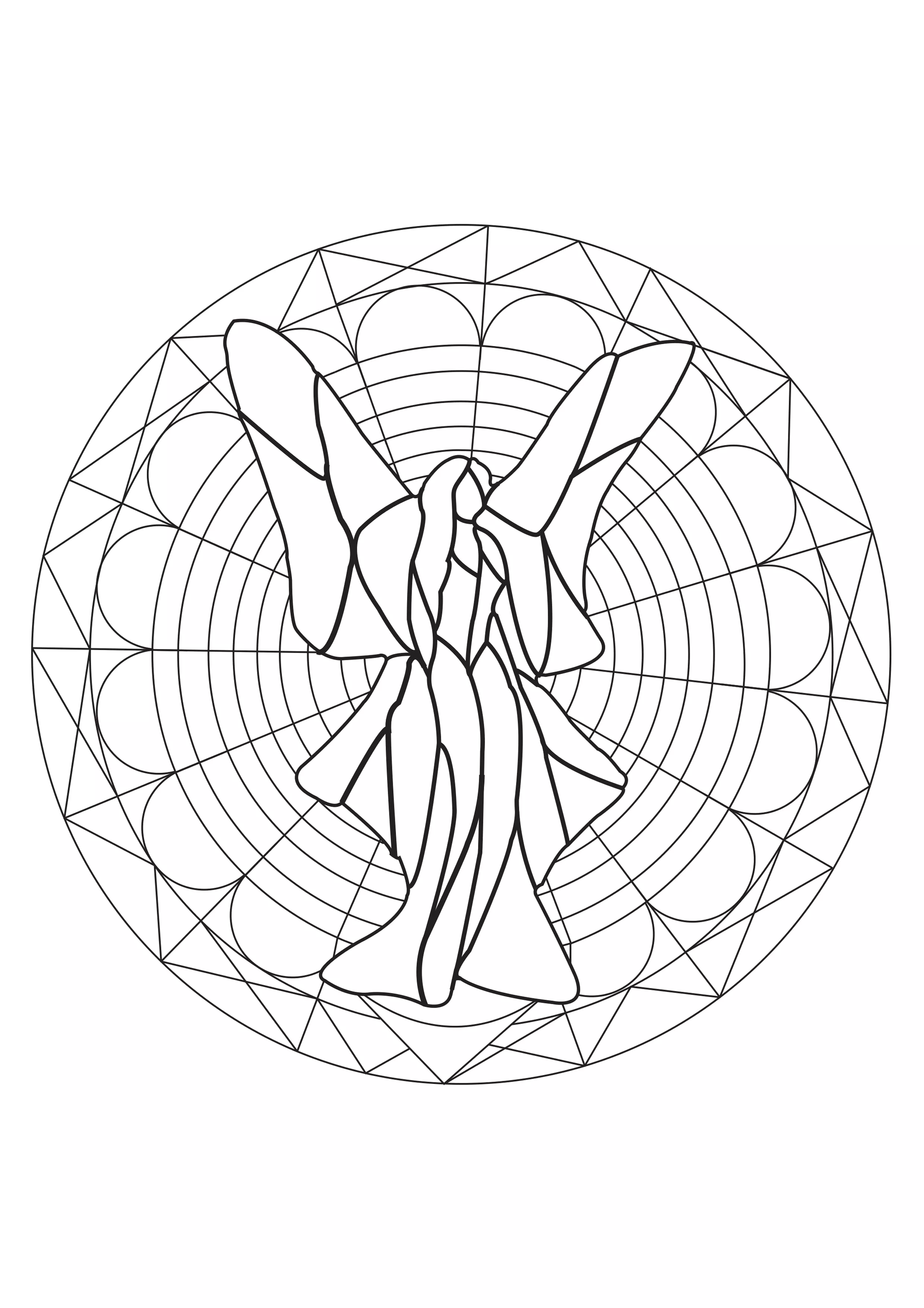 Coloriage mandala-fee-par-allan (Mandalas de Nível de Dificuldade : Normal)