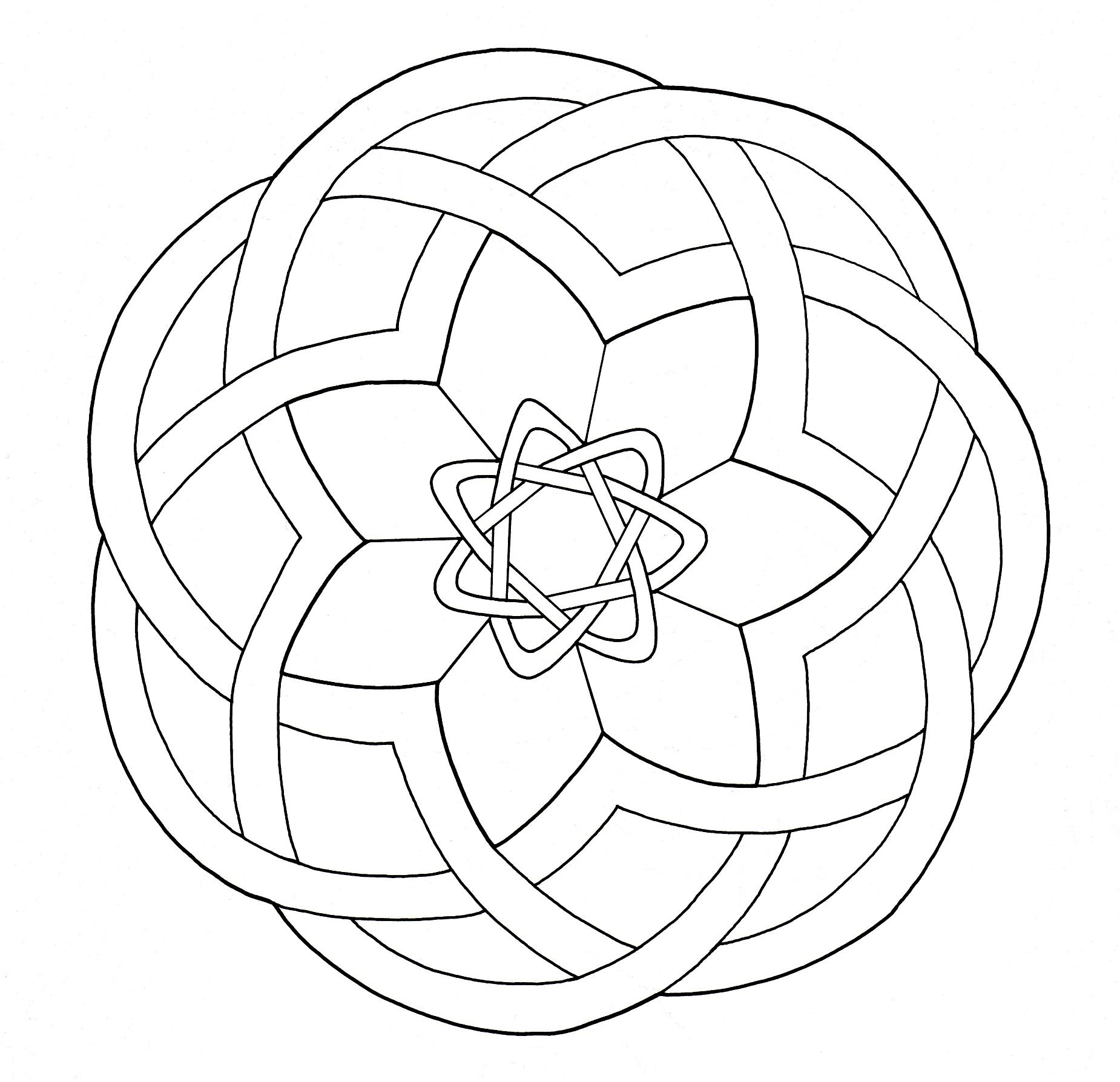 Se procura uma Mandala que não seja demasiado complicada de colorir, com grandes áreas, mas ainda assim com um nível de dificuldade relativo, esta é perfeita para si.