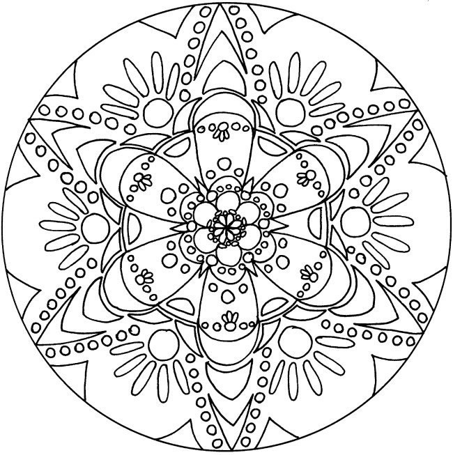 Mandala-a-colorier-gratuit-a-imprimer (20) (Mandalas de Nível de Dificuldade : Normal)