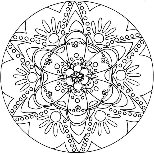 Mandala-a-colorier-gratuit-a-imprimer (20) (Mandalas de Nível de Dificuldade : Normal)