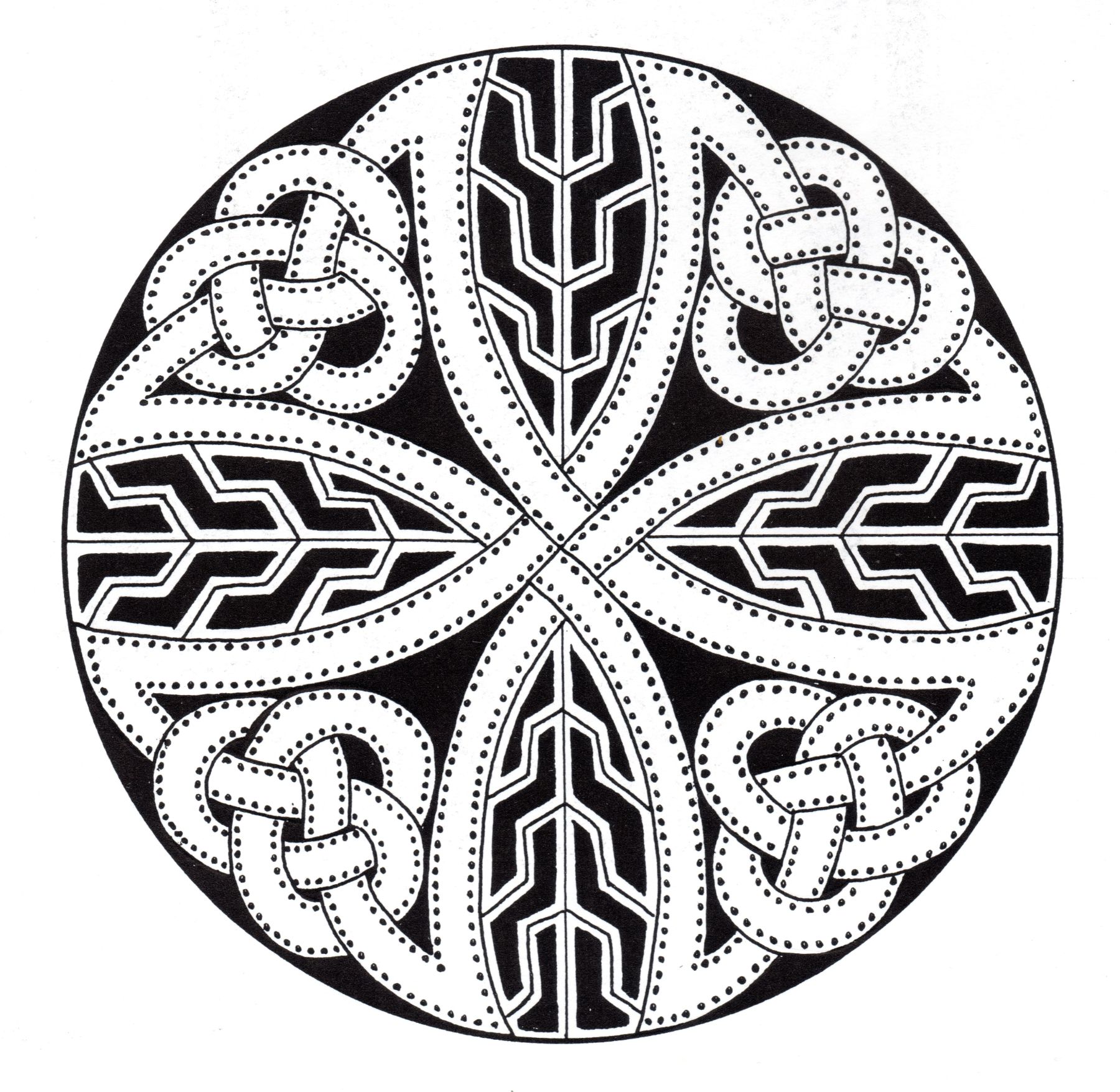 Mandala celta escura (Mandalas de Nível de Dificuldade : Normal)