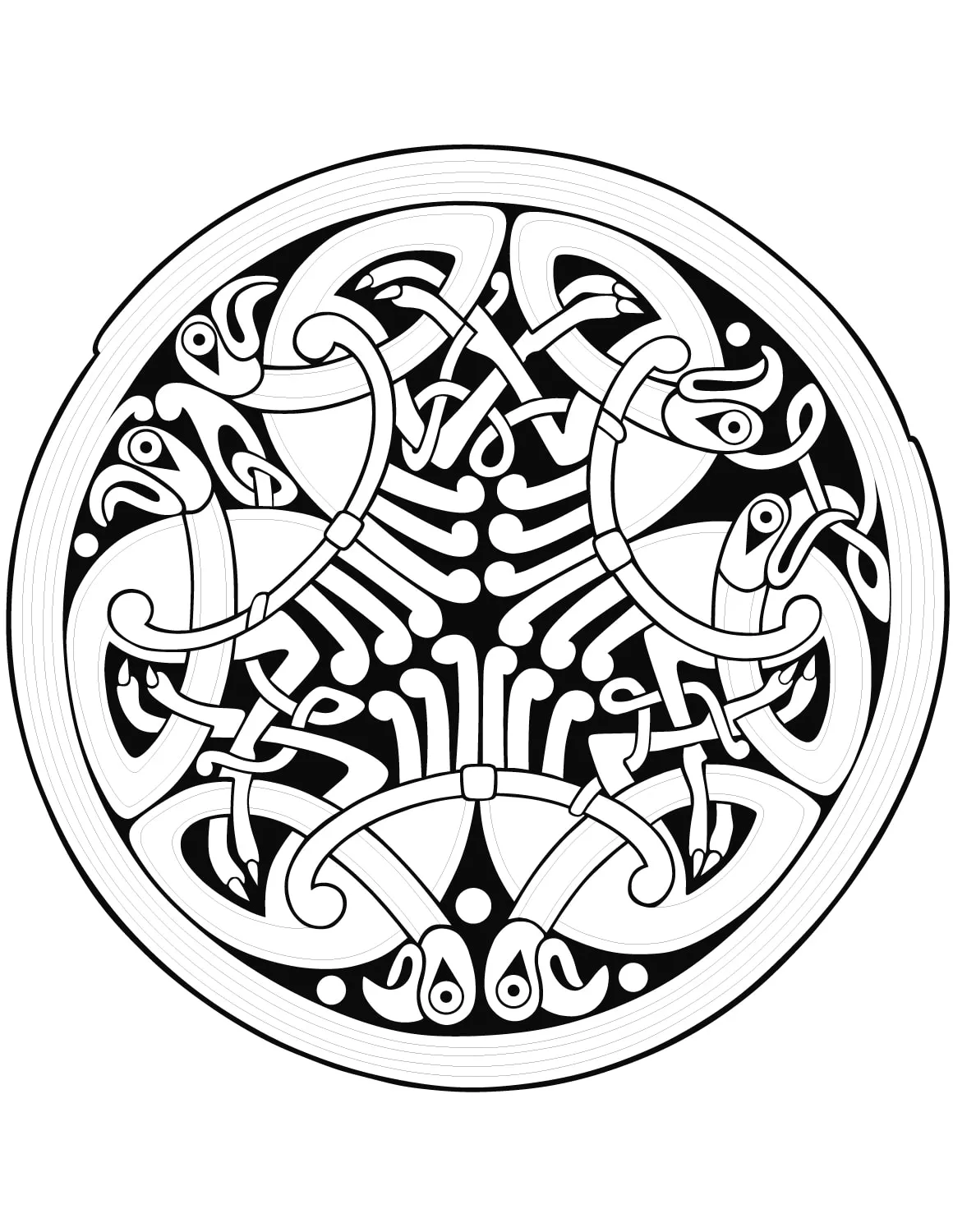 Uma bela Mandala livre (Mandalas de Nível de Dificuldade : Normal)
