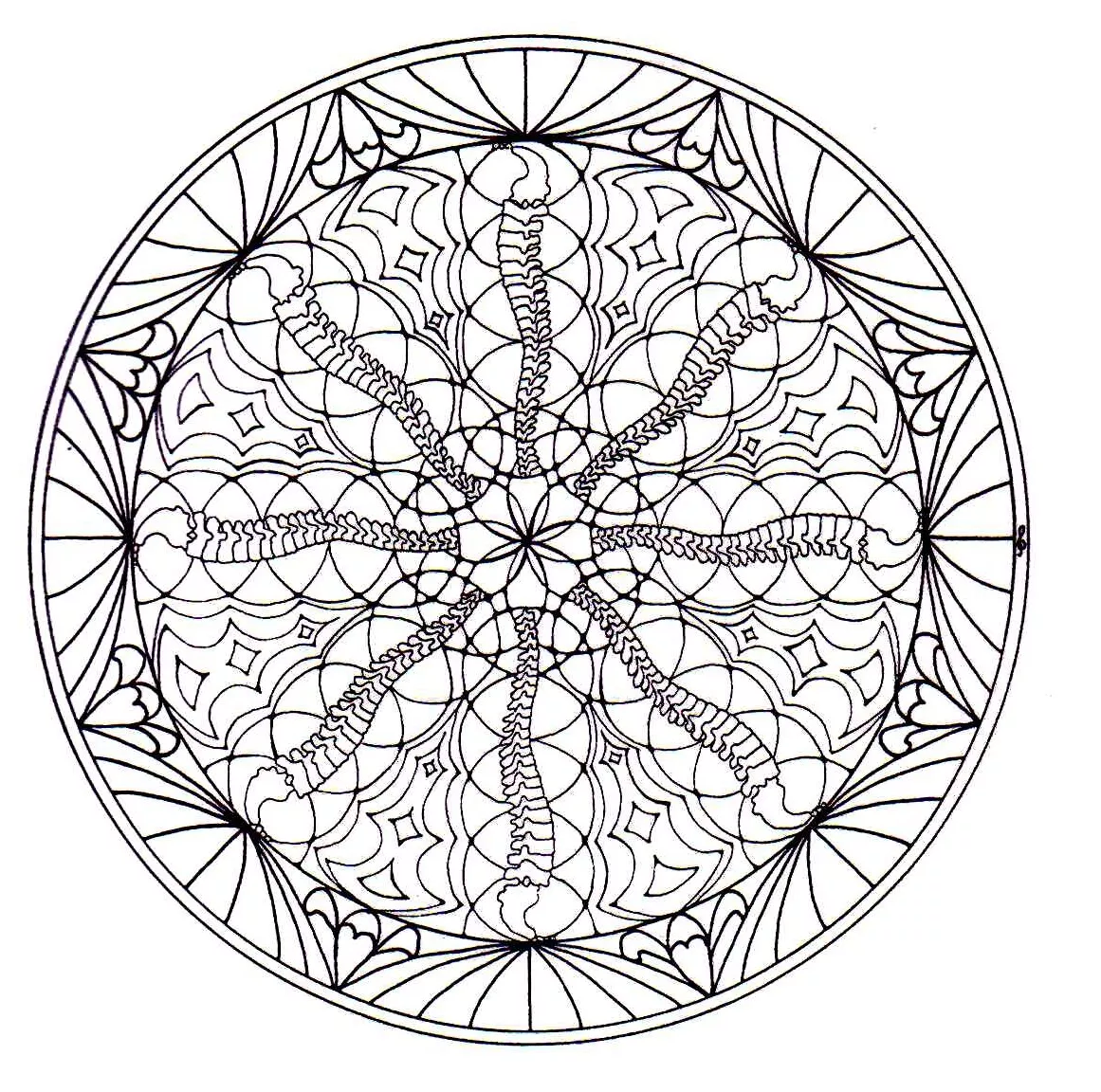 Mandala-a-colorier-gratuit-a-imprimer (3) (Mandalas de Nível de Dificuldade : Normal)