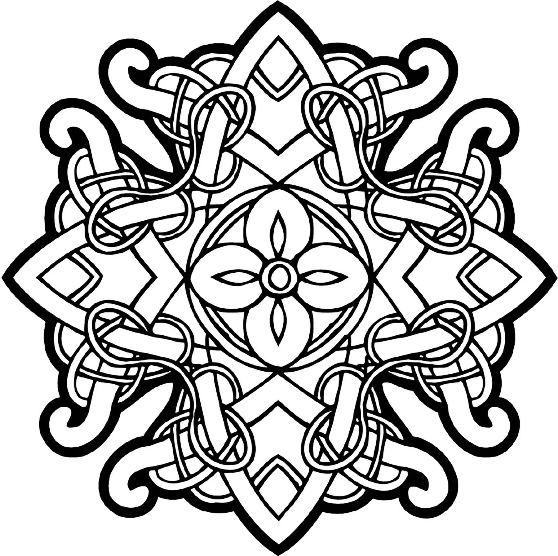 Mandala com estilo (Mandalas de Nível de Dificuldade : Normal)