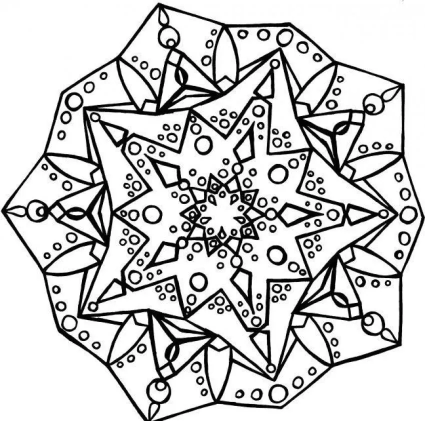 Mandala-a-colorier-gratuit-a-imprimer (21) (Mandalas de Nível de Dificuldade : Normal)