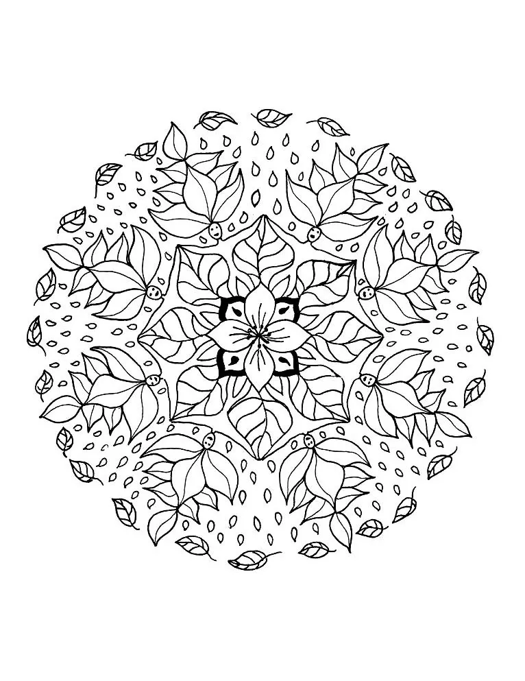 Mandala-a-colorier-gratuit-a-imprimer (8) (Mandalas de Nível de Dificuldade : Normal)