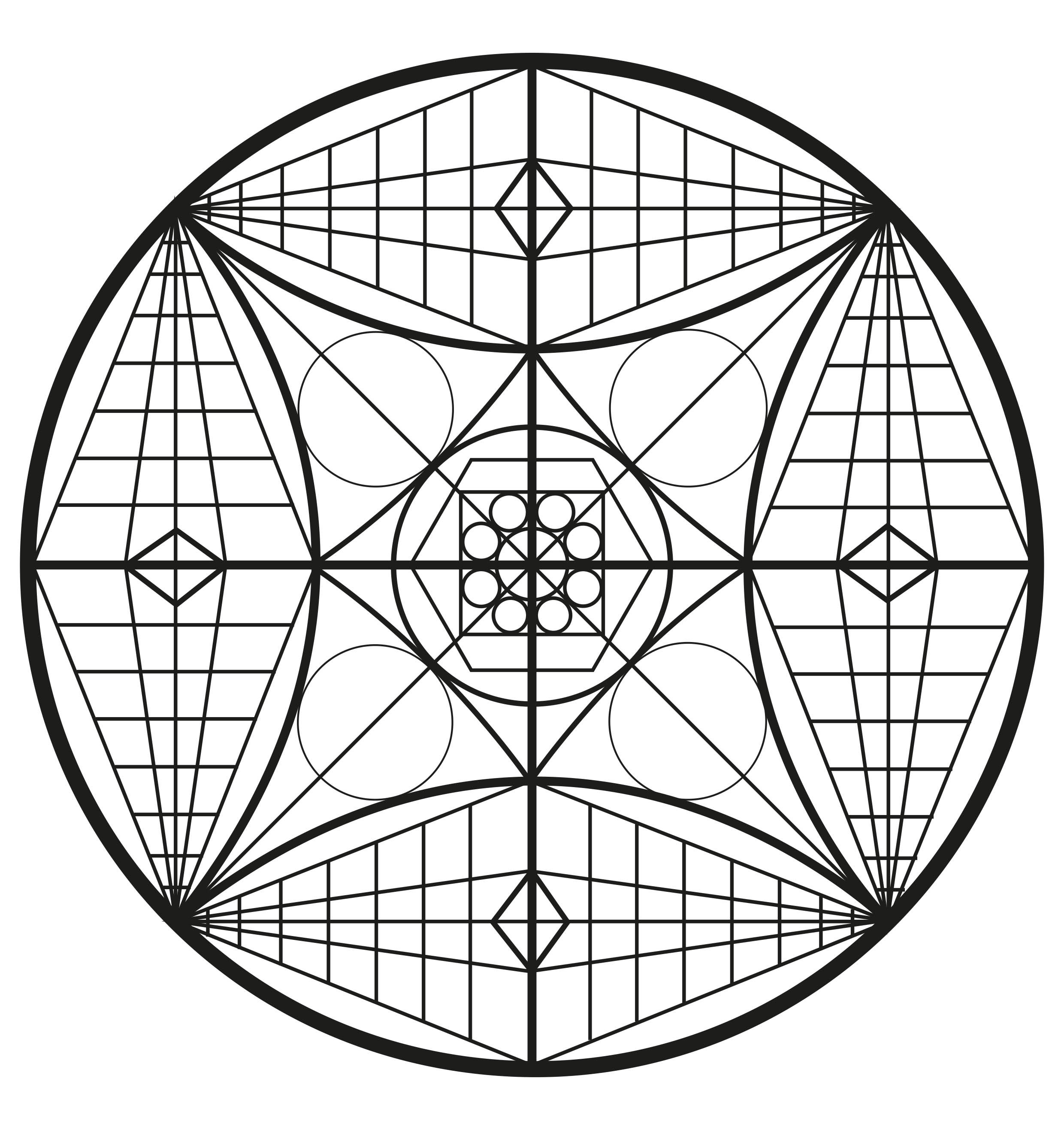 Mandala abstrata complexa (Mandalas de Nível de Dificuldade : Normal)