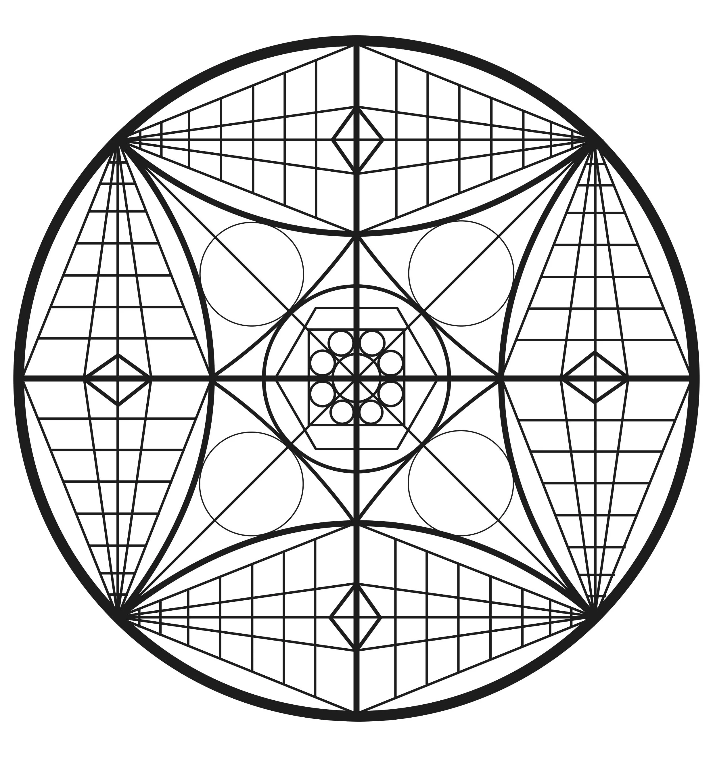 Mandala abstrata complexa (Mandalas de Nível de Dificuldade : Normal)