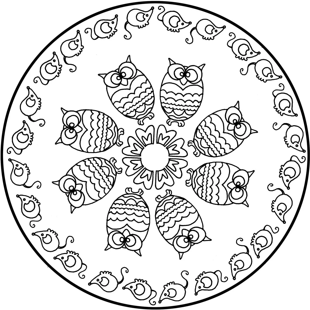 Mandala-a-colorier-gratuit-a-imprimer (4) (Mandalas de Nível de Dificuldade : Normal)