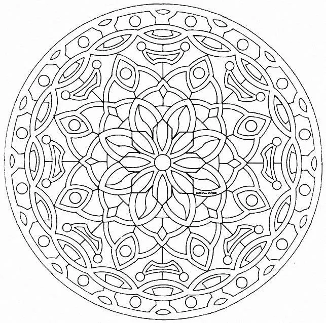 Mandala-a-colorier-gratuit-a-imprimer (22) (Mandalas de Nível de Dificuldade : Normal)