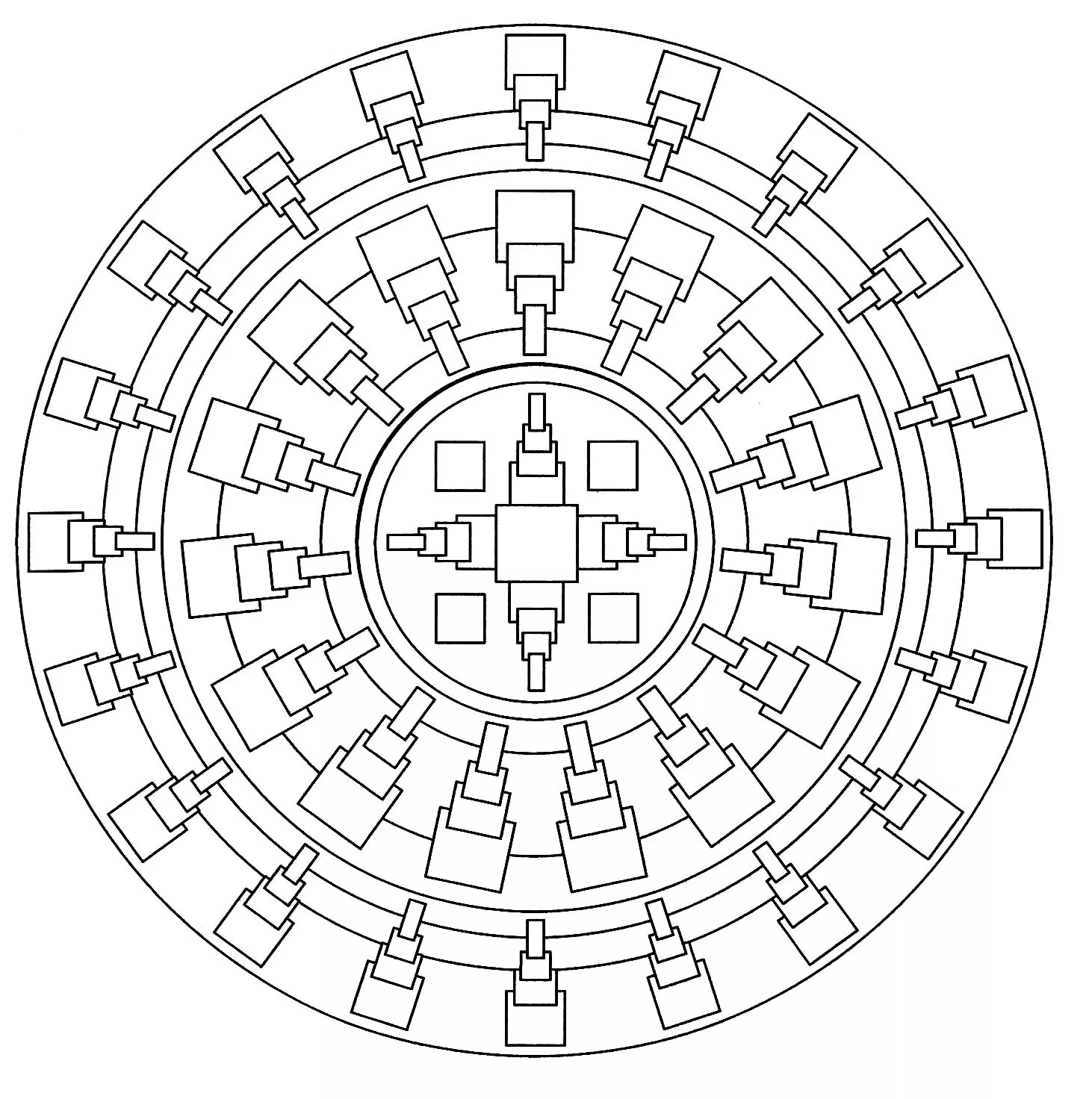 Mandala abstrata original (Mandalas de Nível de Dificuldade : Normal)