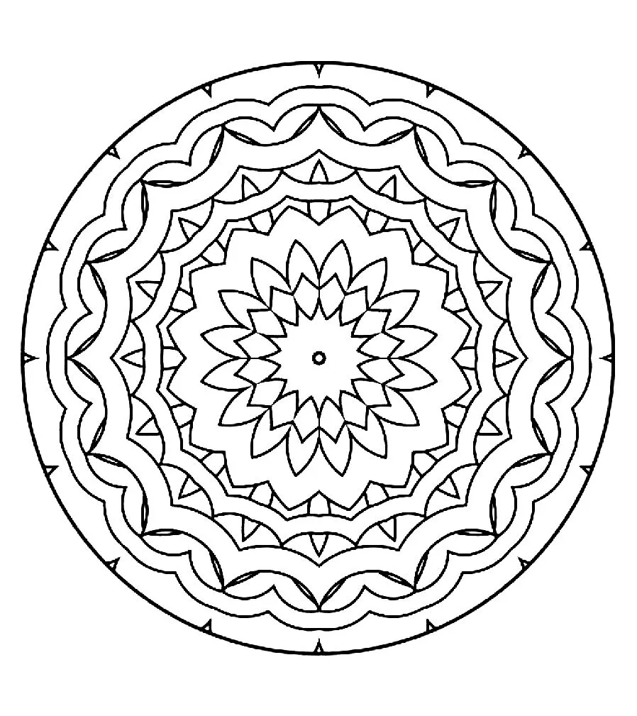 Mandala-a-colorier-gratuit-a-imprimer (5) (Mandalas de Nível de Dificuldade : Normal)