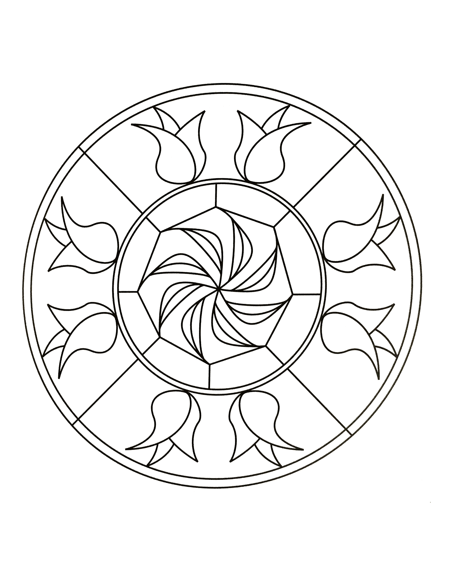 Mandalas-a-imprimer-gratuit (15) (Mandalas de Nível de Dificuldade : Normal)