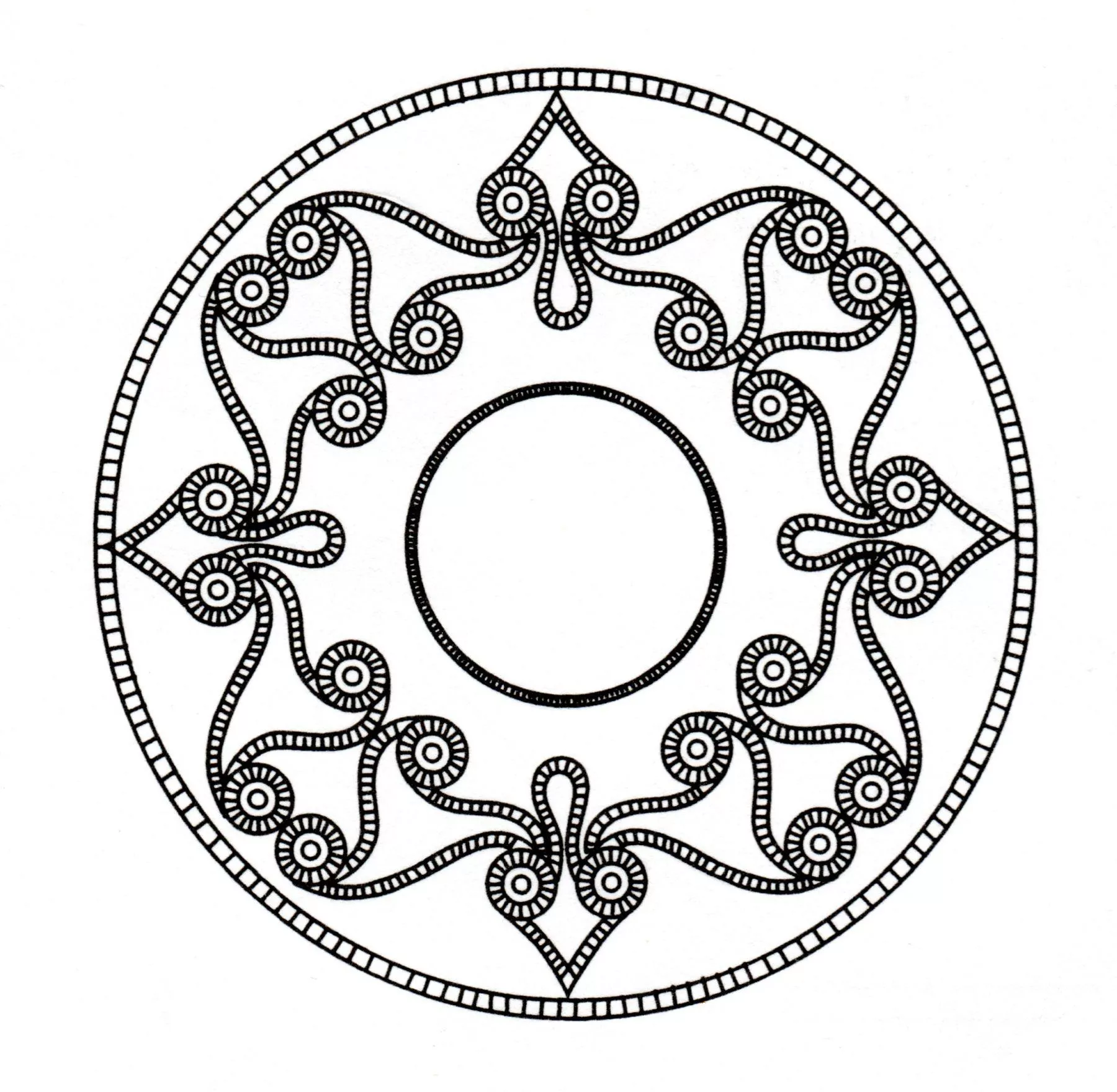 Mandala celta não muito difícil (Mandalas de Nível de Dificuldade : Normal)