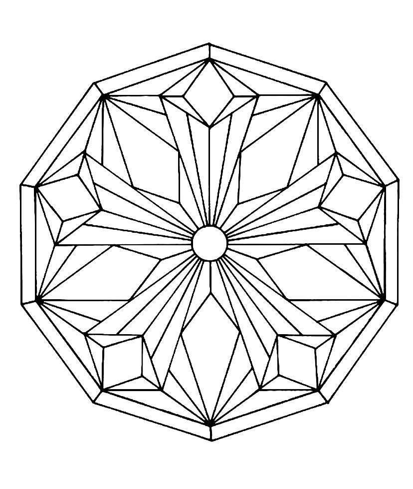 Mandala-a-colorier-gratuit-a-imprimer (2) (Mandalas de Nível de Dificuldade : Normal)