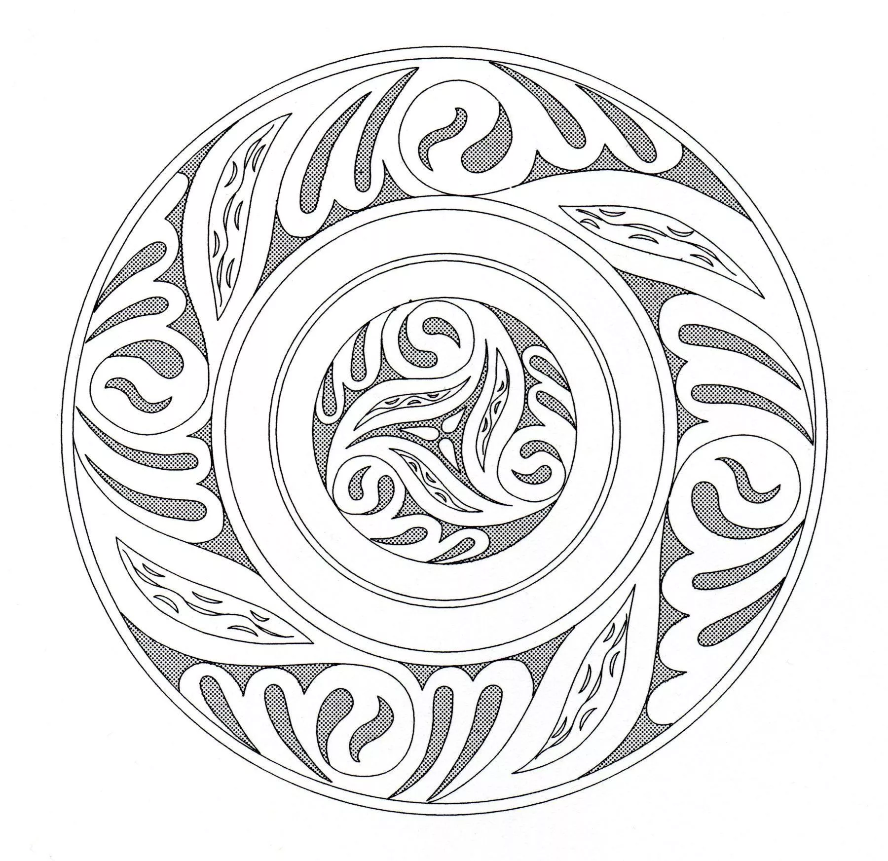 Joli mandala celtique (Mandalas de Nível de Dificuldade : Normal)