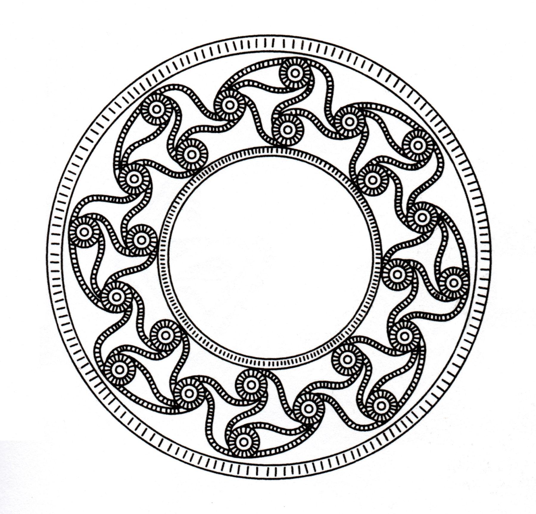 Mandala celta harmoniosa (Mandalas de Nível de Dificuldade : Normal)
