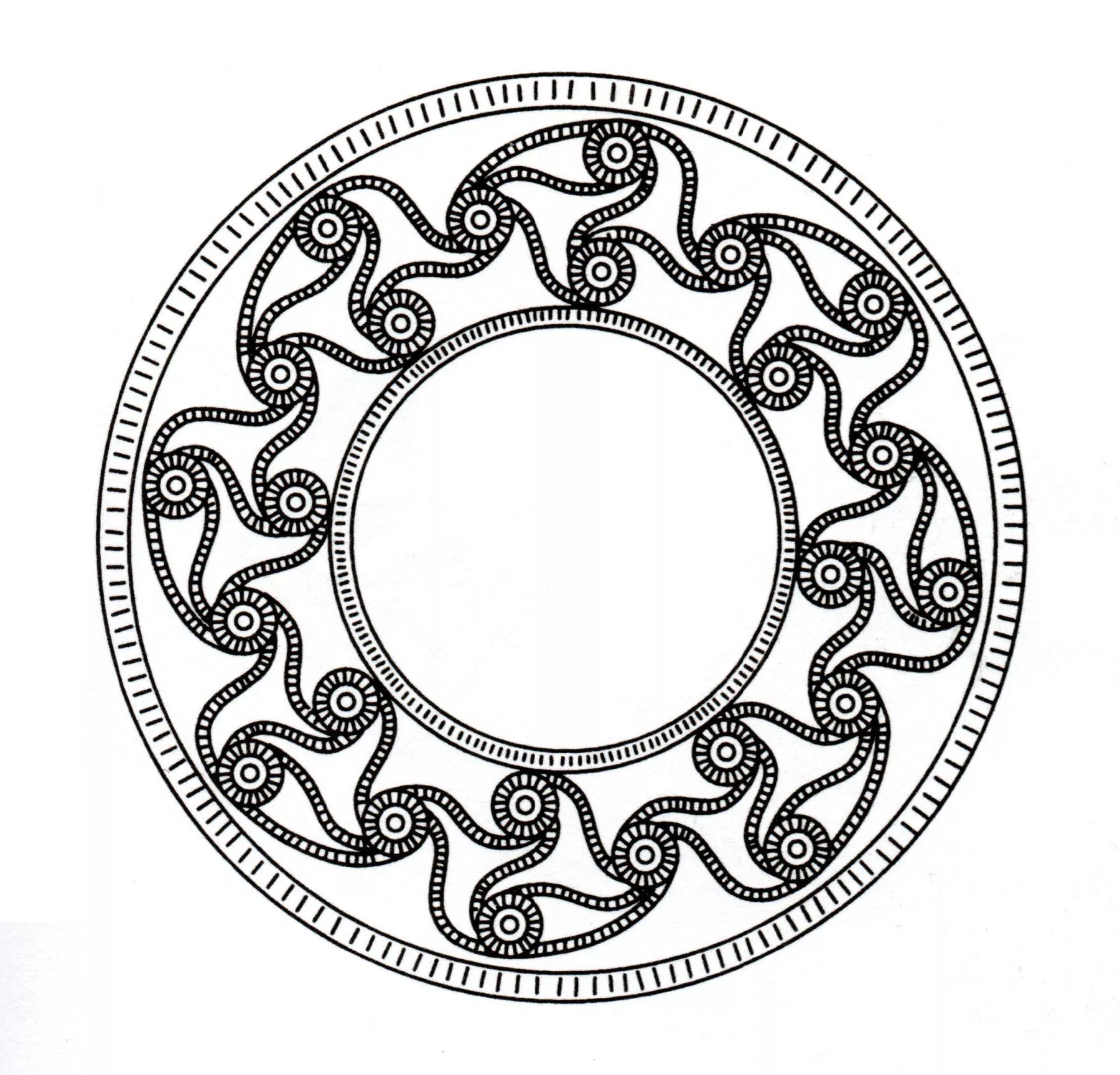 Mandala celta harmoniosa (Mandalas de Nível de Dificuldade : Normal)