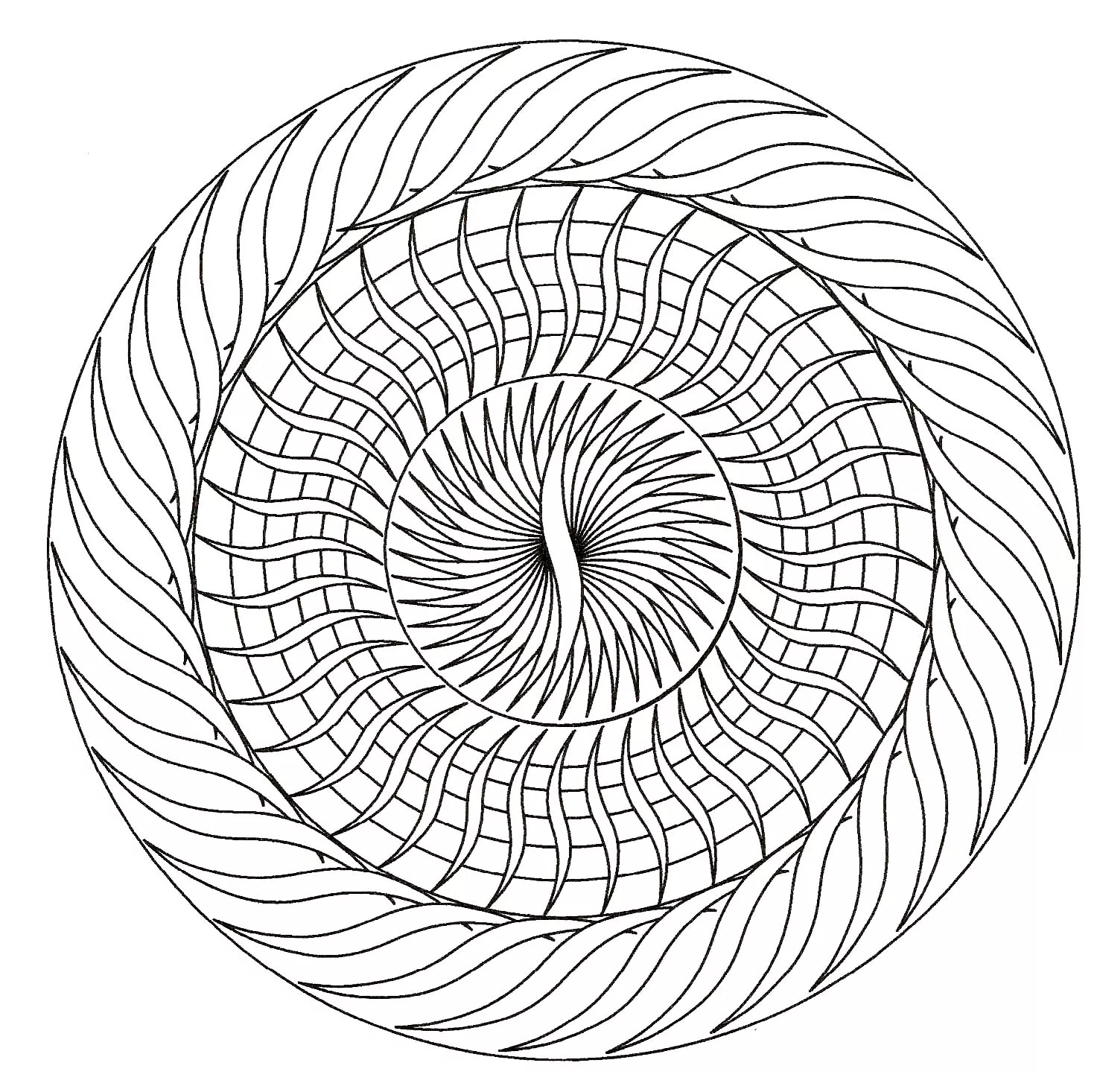 Mandala fácil (Mandalas de Nível de Dificuldade : Normal)