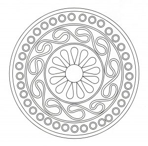 Mandala celta simétrica (Mandalas de Nível de Dificuldade : Normal)