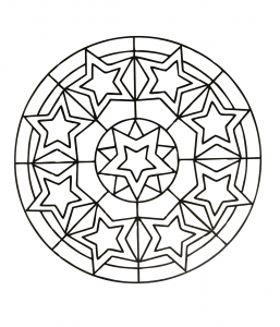 mandala para colorir em asas da sorte grátis