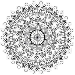 Mandala com pétalas abstractas