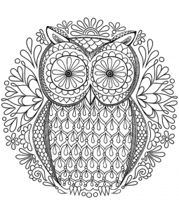 Mandala A Colorier Gratuit Hibou