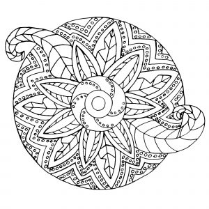Mandala metálica / Plantas (Mandalas de Nível de Dificuldade : Normal)