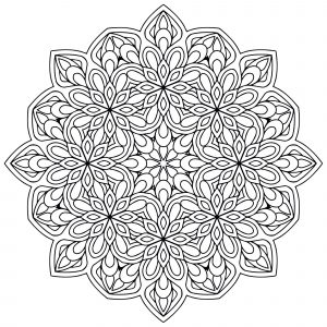 Mandala de flores anti-stress