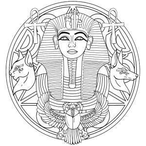 Mandala do Egipto e Tutankhamon - Versão 2