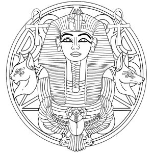 Mandala do Egipto e Tutankhamon   Versão 2