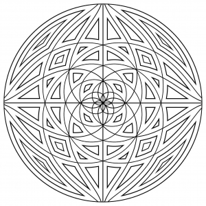 Mandala Com Linhas Concêntricas