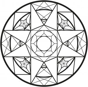 Mandala Art Deco muito simples