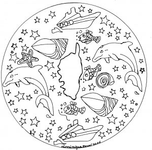 Córsega Mandala E Golfinhos