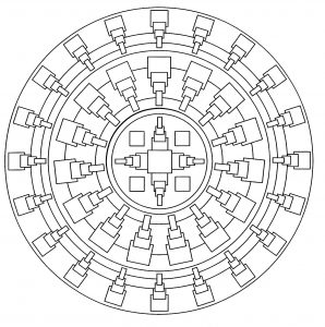 Mandala abstrata original (Mandalas de Nível de Dificuldade : Normal)