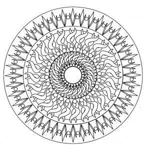 Mandala abstrata (Mandalas de Nível de Dificuldade : Normal)